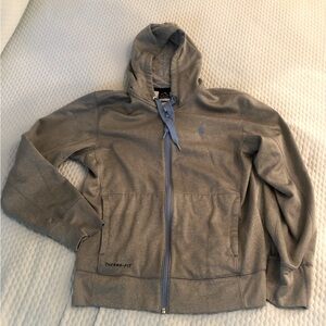 gray Carolina Tarheel zip up Nike therma fit hoodie great condition